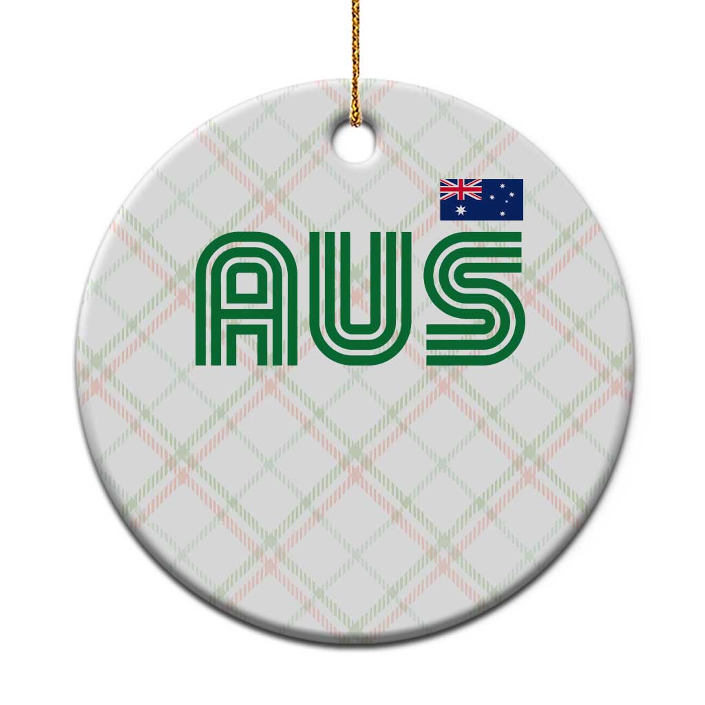 Retro Australia Ceramic Ornament AUS Green Australian Flag Country Pride Graphic