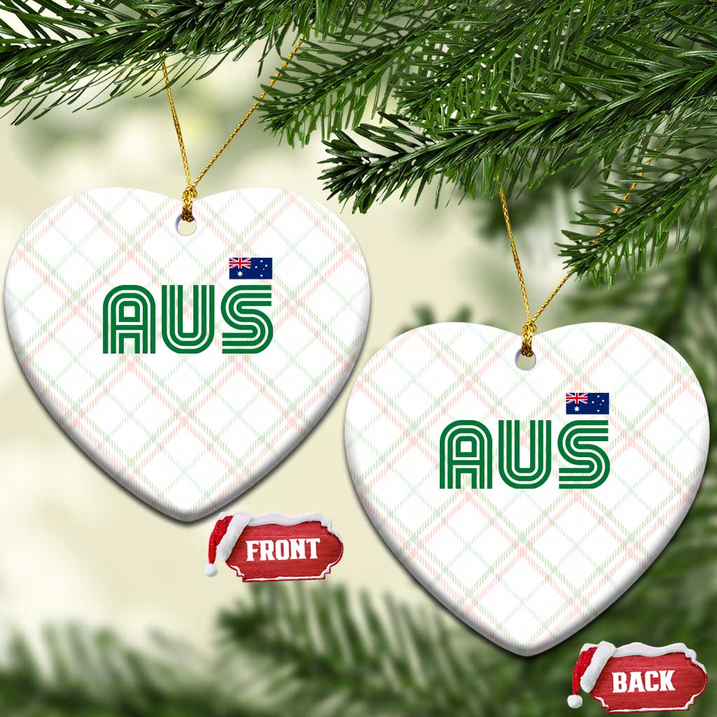 Retro Australia Ceramic Ornament AUS Green Australian Flag Country Pride Graphic