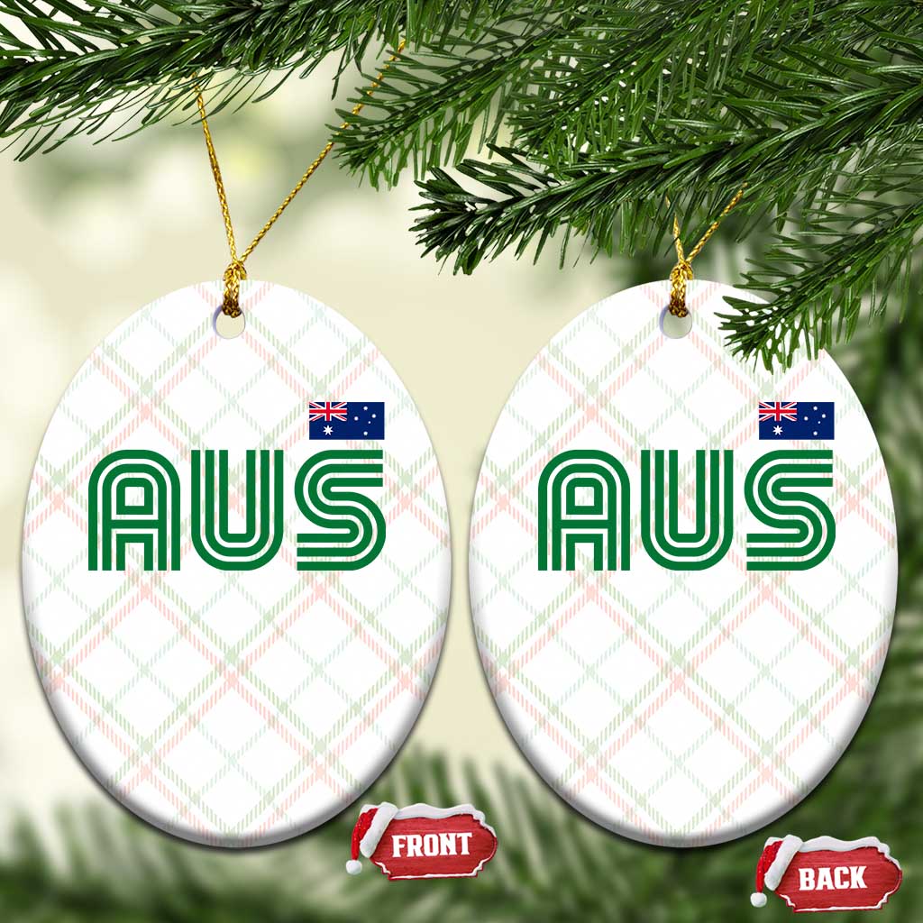 Retro Australia Ceramic Ornament AUS Green Australian Flag Country Pride Graphic