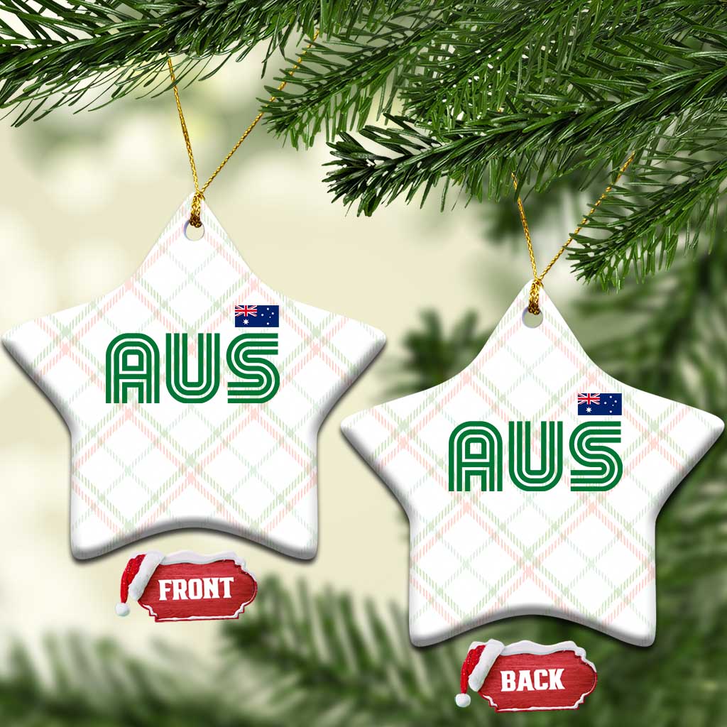 Retro Australia Ceramic Ornament AUS Green Australian Flag Country Pride Graphic