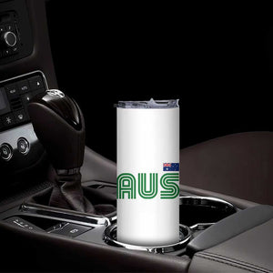 Retro Australia Skinny Tumbler AUS Green Australian Flag Country Pride Graphic
