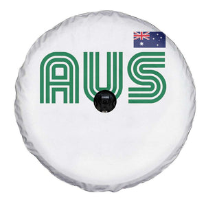 Retro Australia Spare Tire Cover AUS Green Australian Flag Country Pride Graphic