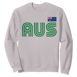Retro Australia Sweatshirt AUS Green Australian Flag Country Pride Graphic