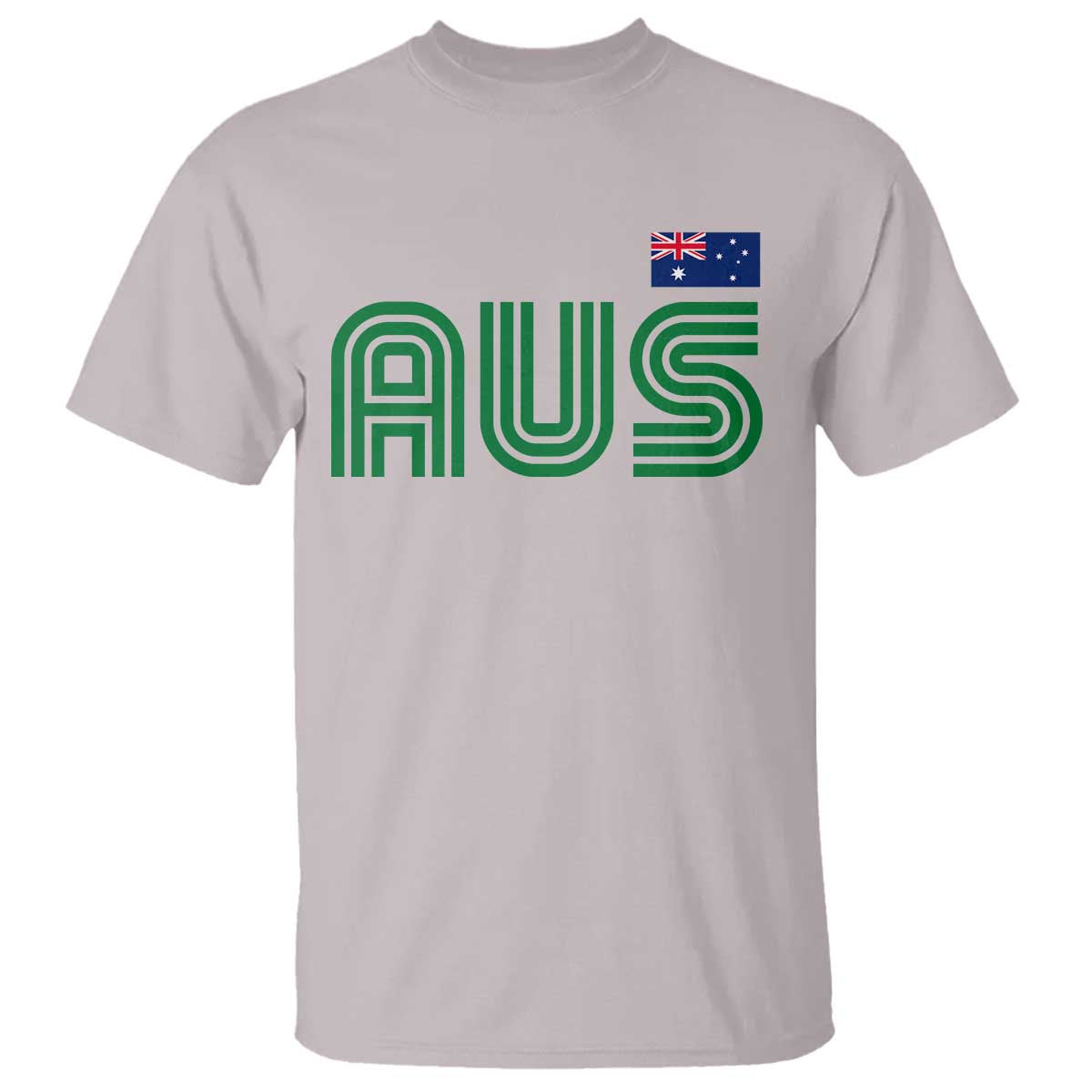 Retro Australia T Shirt AUS Green Australian Flag Country Pride Graphic