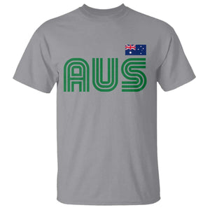 Retro Australia T Shirt AUS Green Australian Flag Country Pride Graphic