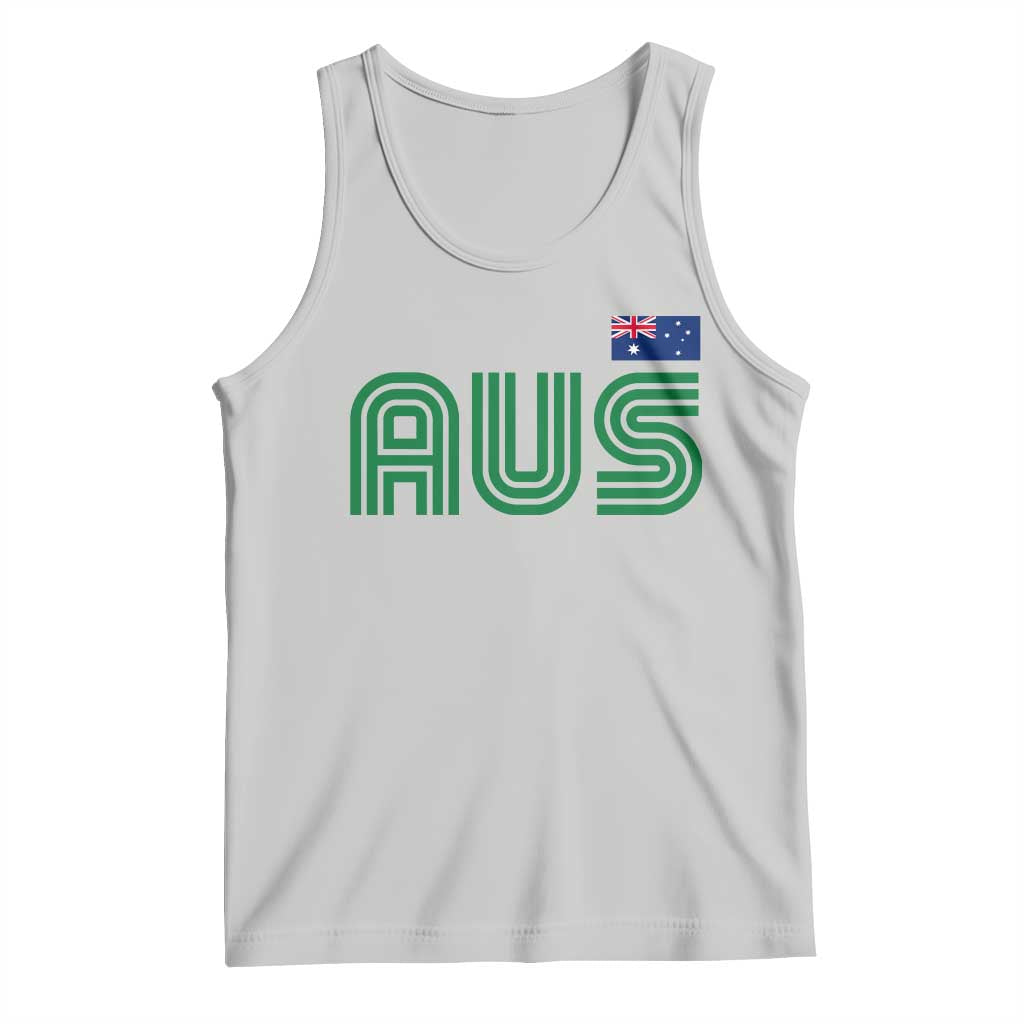 Retro Australia Tank Top AUS Green Australian Flag Country Pride Graphic