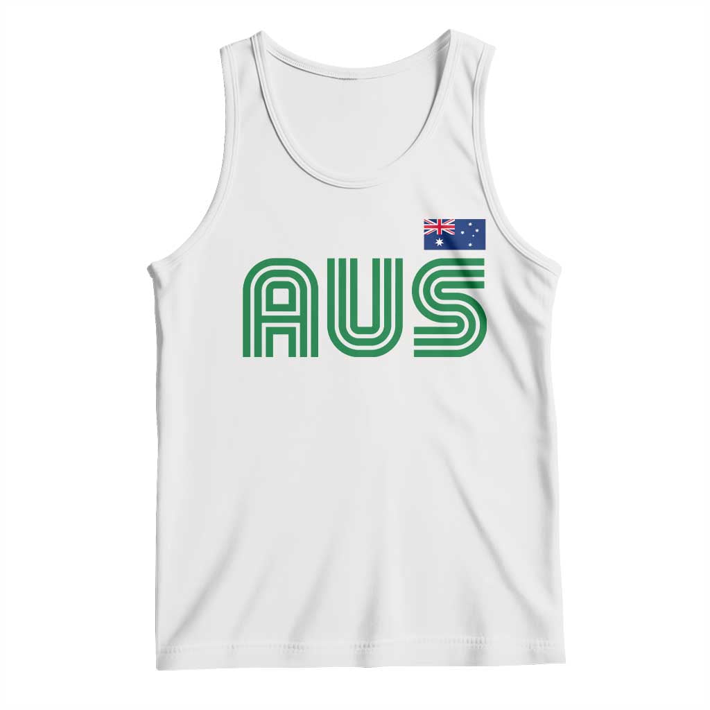 Retro Australia Tank Top AUS Green Australian Flag Country Pride Graphic