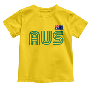 Retro Australia Toddler T Shirt AUS Green Australian Flag Country Pride Graphic