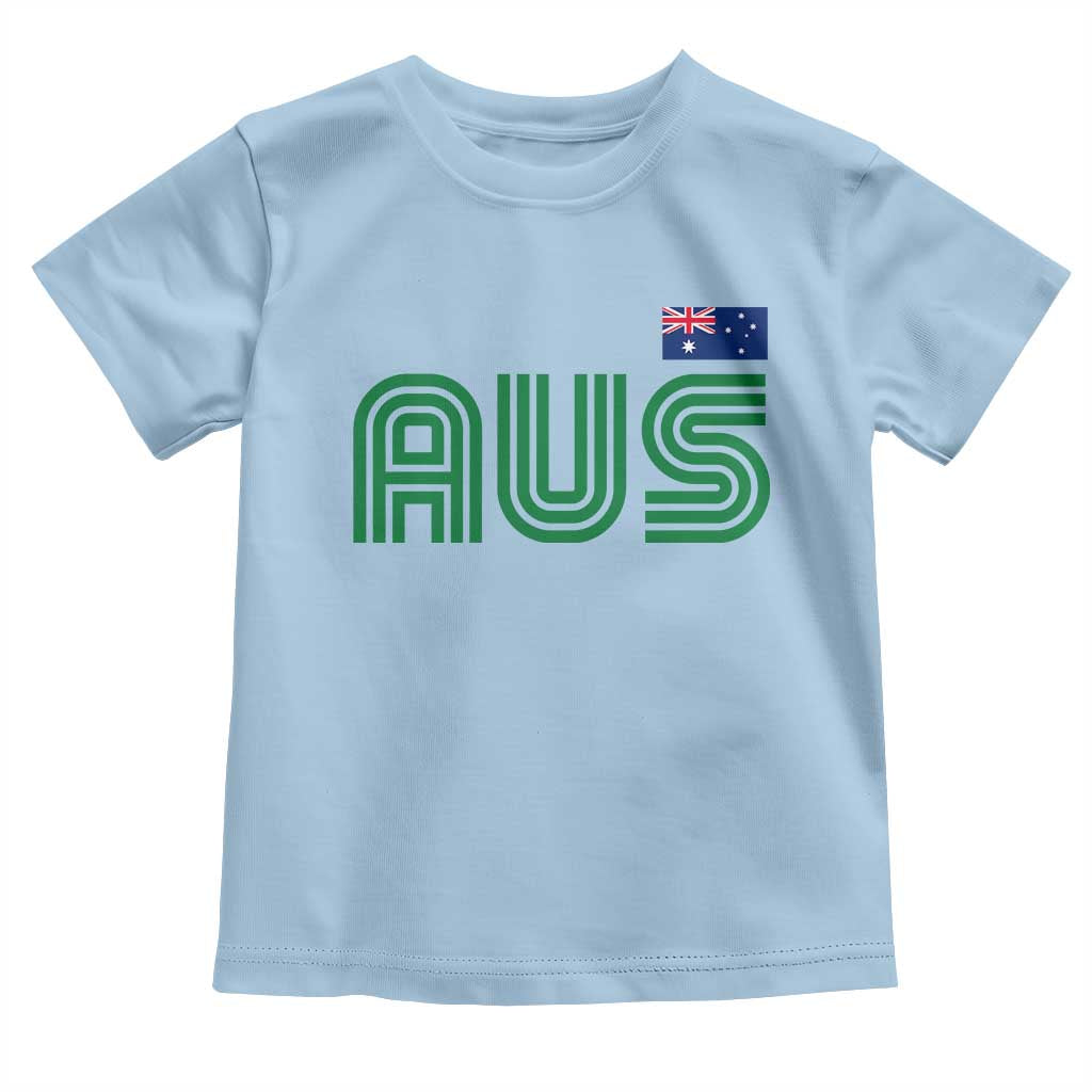 Retro Australia Toddler T Shirt AUS Green Australian Flag Country Pride Graphic