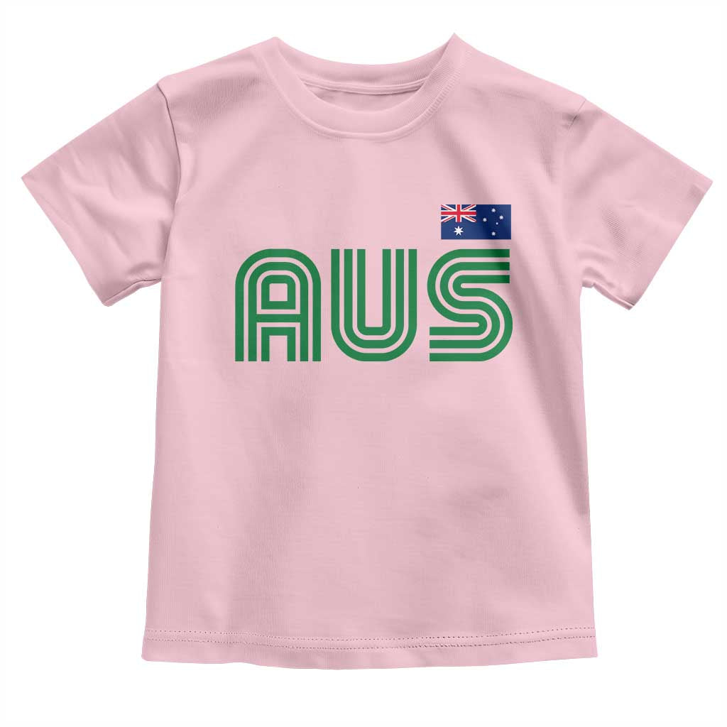 Retro Australia Toddler T Shirt AUS Green Australian Flag Country Pride Graphic