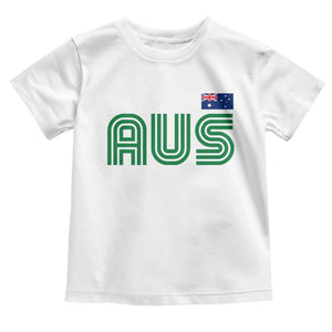 Retro Australia Toddler T Shirt AUS Green Australian Flag Country Pride Graphic