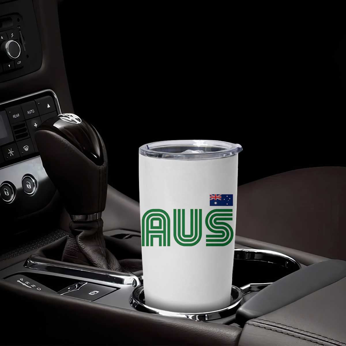 Retro Australia Tumbler Cup AUS Green Australian Flag Country Pride Graphic