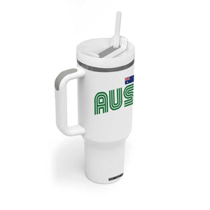 Retro Australia Tumbler With Handle AUS Green Australian Flag Country Pride Graphic