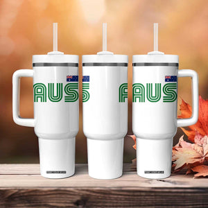 Retro Australia Tumbler With Handle AUS Green Australian Flag Country Pride Graphic