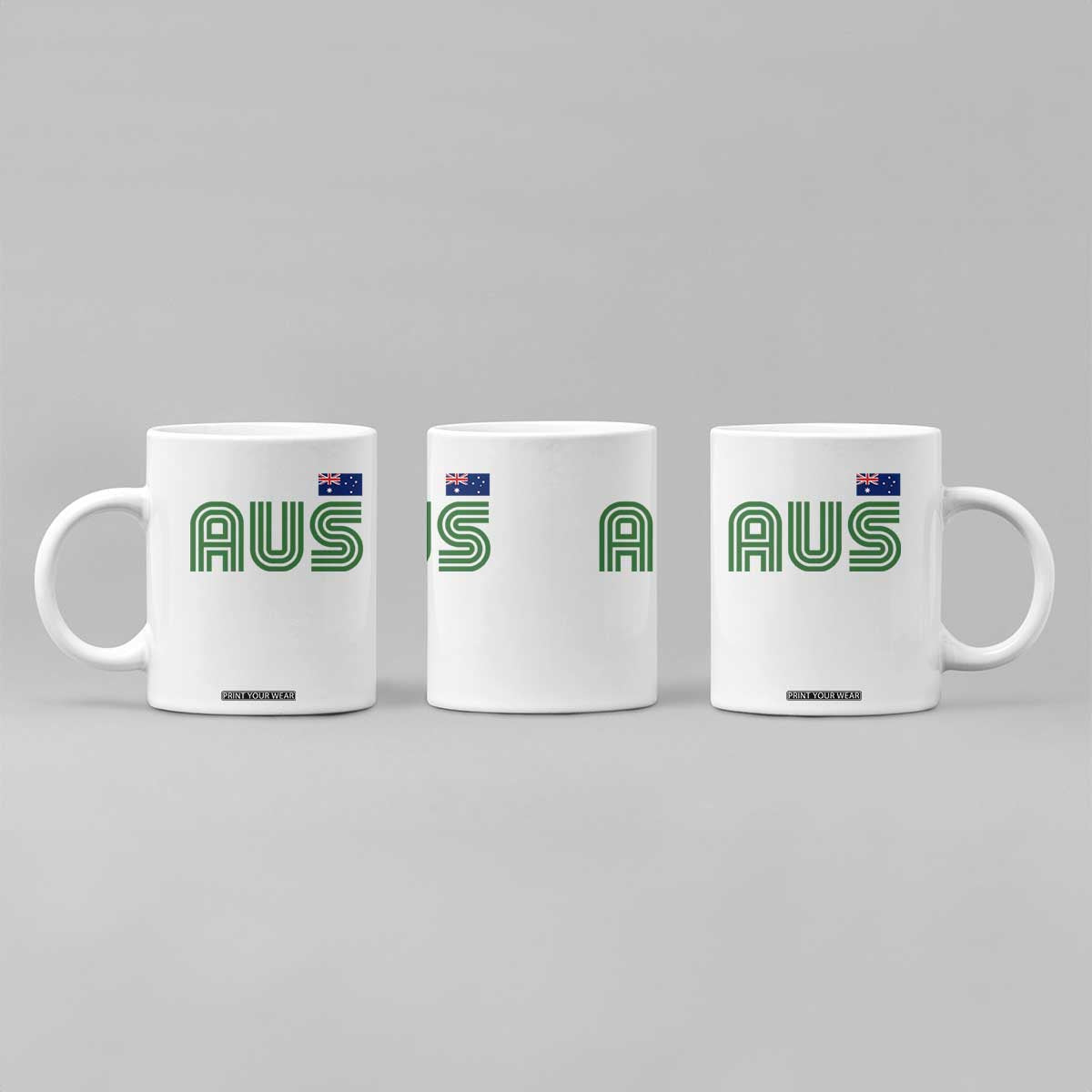 Retro Australia Coffee Mug AUS Green Australian Flag Country Pride Graphic