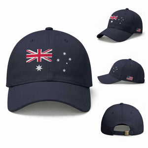 Vintage Australian Flag Baseball Cap Australia Distressed Patriotic Southern Cross Country Pride Graphic
