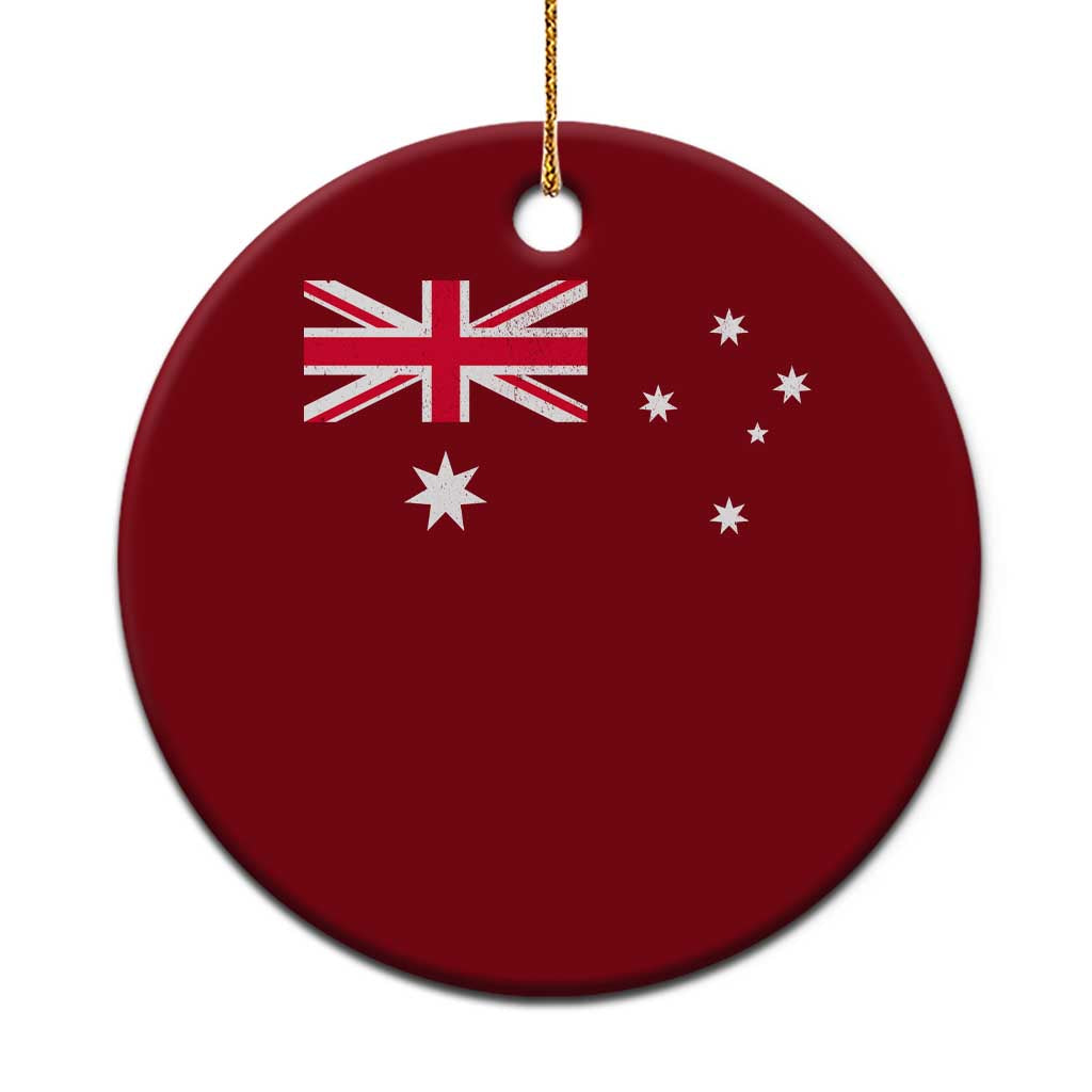 Vintage Australian Flag Ceramic Ornament Australia Distressed Patriotic Southern Cross Country Pride Graphic