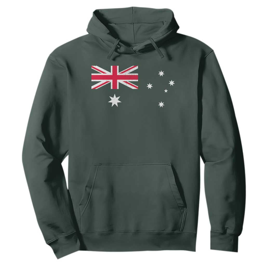 Vintage Australian Flag Hoodie Australia Distressed Patriotic Southern Cross Country Pride Graphic