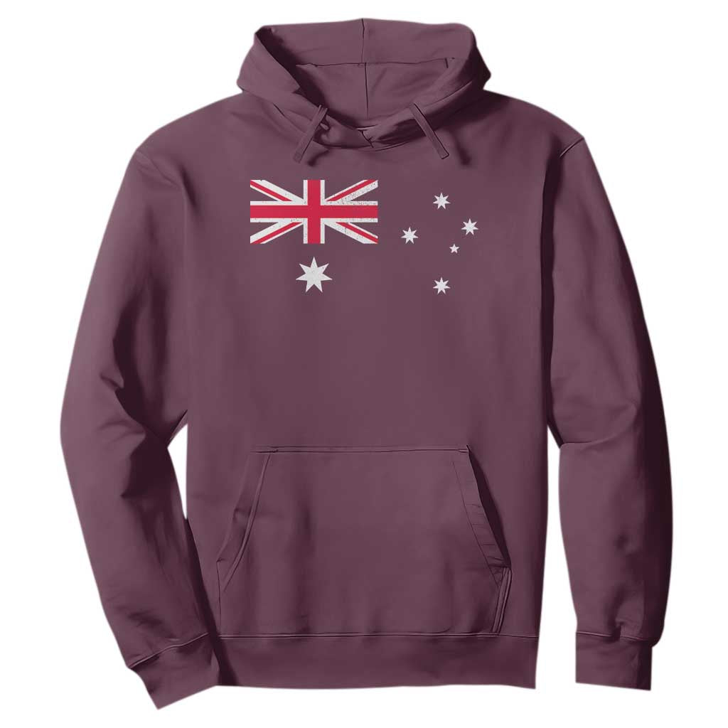 Vintage Australian Flag Hoodie Australia Distressed Patriotic Southern Cross Country Pride Graphic