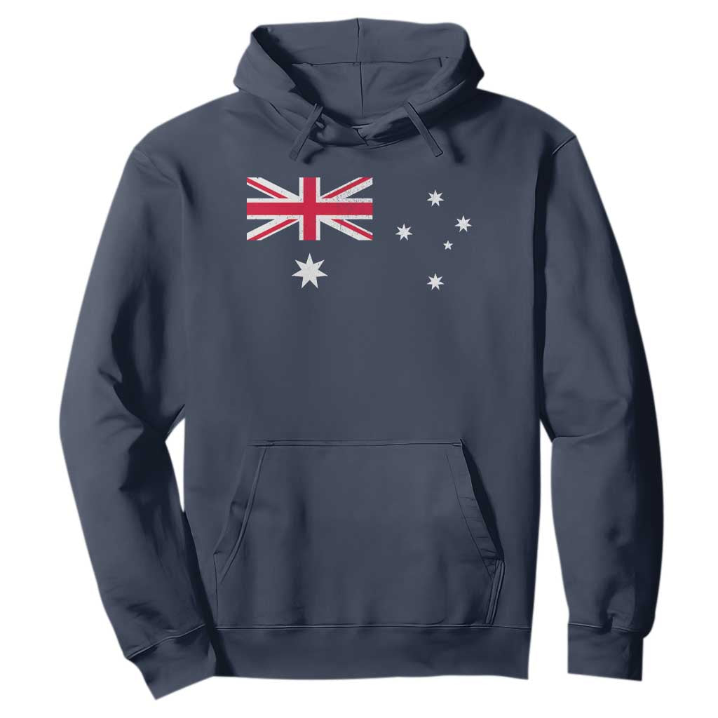 Vintage Australian Flag Hoodie Australia Distressed Patriotic Southern Cross Country Pride Graphic