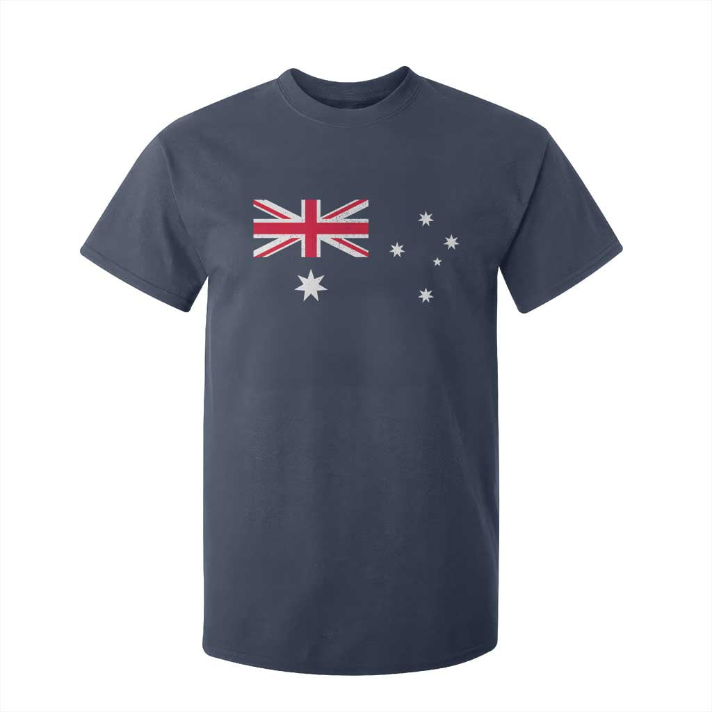 Vintage Australian Flag T Shirt For Kid Australia Distressed Patriotic Southern Cross Country Pride Graphic