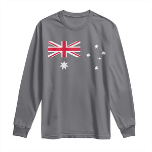 Vintage Australian Flag Long Sleeve Shirt Australia Distressed Patriotic Southern Cross Country Pride Graphic