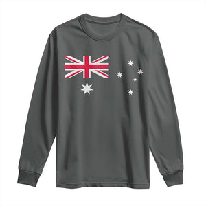 Vintage Australian Flag Long Sleeve Shirt Australia Distressed Patriotic Southern Cross Country Pride Graphic