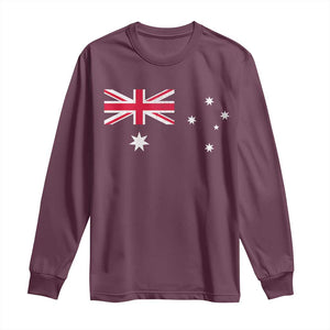 Vintage Australian Flag Long Sleeve Shirt Australia Distressed Patriotic Southern Cross Country Pride Graphic