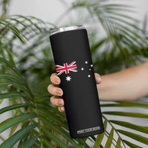 Vintage Australian Flag Skinny Tumbler Australia Distressed Patriotic Southern Cross Country Pride Graphic