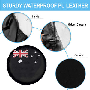 Vintage Australian Flag Spare Tire Cover Australia Distressed Patriotic Southern Cross Country Pride Graphic