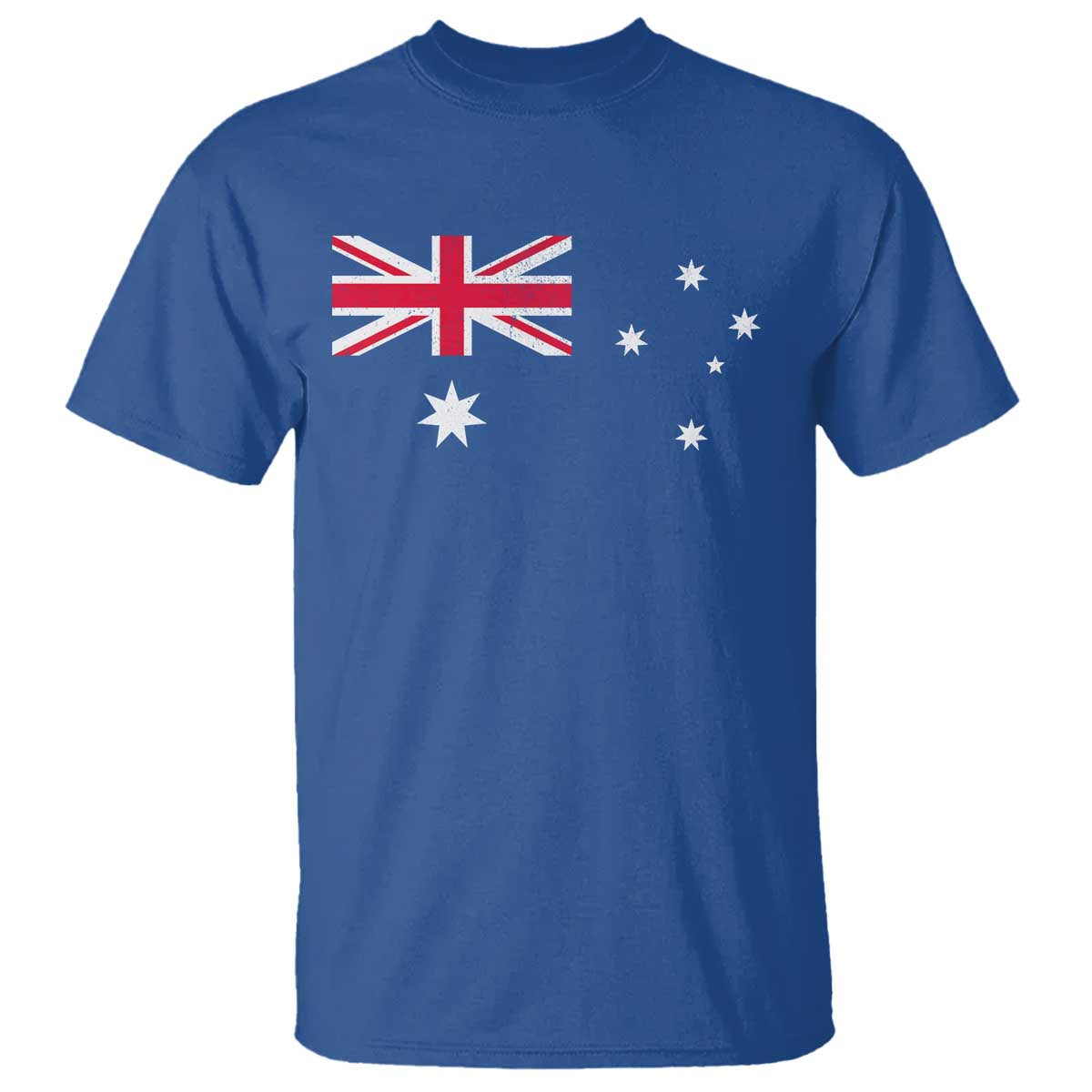 Vintage Australian Flag T Shirt Australia Distressed Patriotic Southern Cross Country Pride Graphic TS10 Royal Blue Print Your Wear