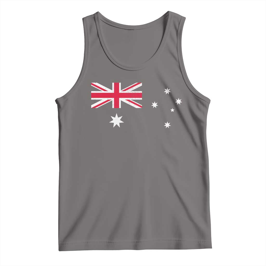Vintage Australian Flag Tank Top Australia Distressed Patriotic Southern Cross Country Pride Graphic