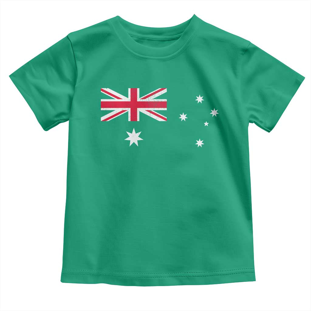 Vintage Australian Flag Toddler T Shirt Australia Distressed Patriotic Southern Cross Country Pride Graphic