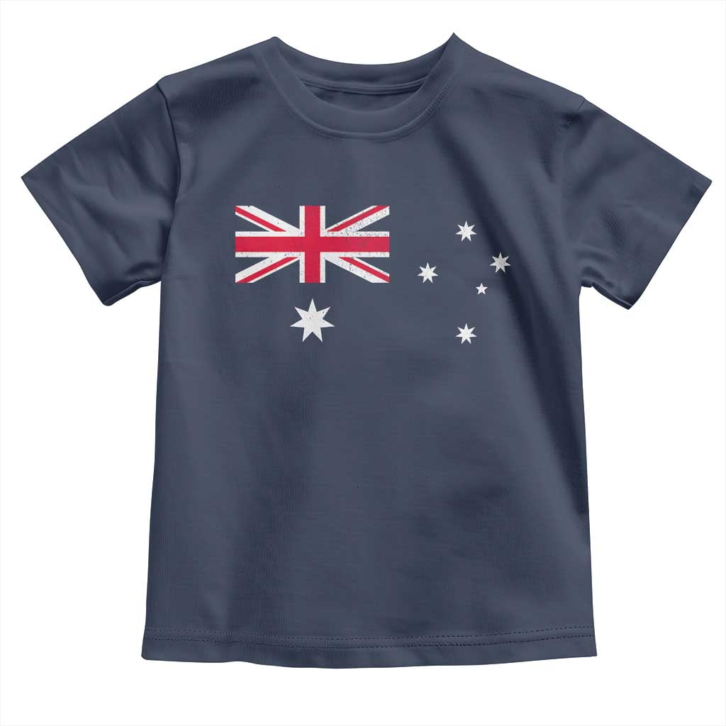 Vintage Australian Flag Toddler T Shirt Australia Distressed Patriotic Southern Cross Country Pride Graphic