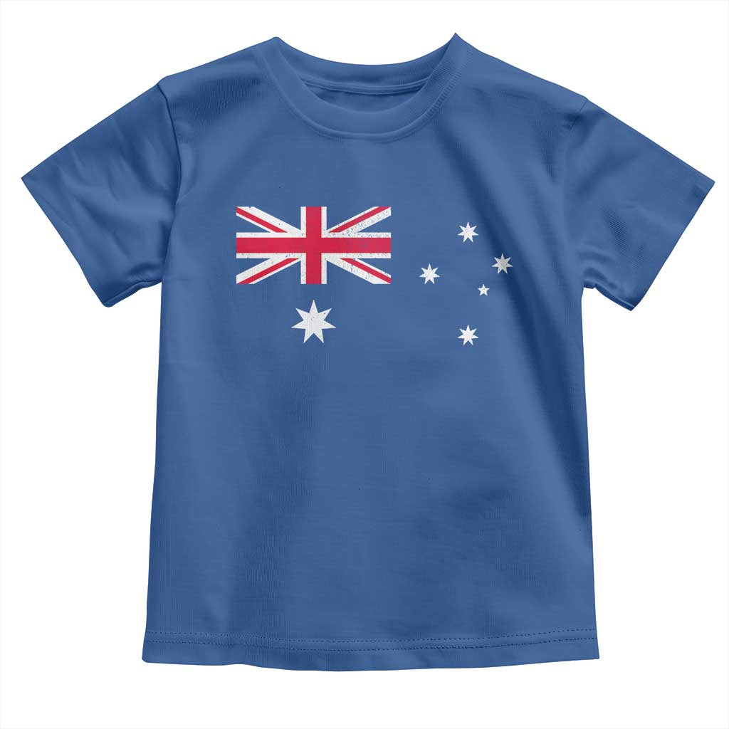 Vintage Australian Flag Toddler T Shirt Australia Distressed Patriotic Southern Cross Country Pride Graphic
