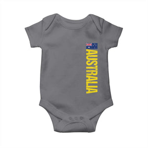 Australia Flag Baby Onesie Patriotic Country Pride Vertical Text Graphic