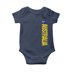 Australia Flag Baby Onesie Patriotic Country Pride Vertical Text Graphic