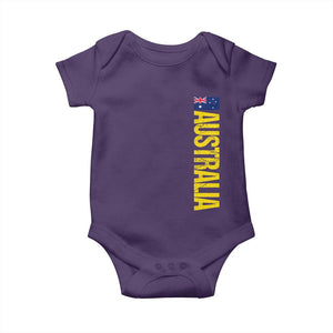 Australia Flag Baby Onesie Patriotic Country Pride Vertical Text Graphic
