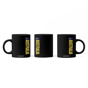 Australia Flag Coffee Mug Patriotic Country Pride Vertical Text Graphic