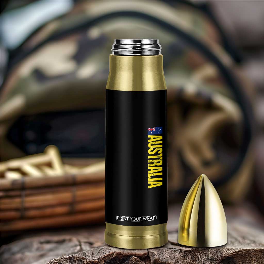 Australia Flag Bullet Tumbler Patriotic Country Pride Vertical Text Graphic
