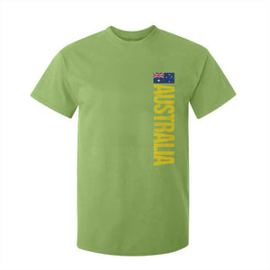 Australia Flag T Shirt For Kid Patriotic Country Pride Vertical Text Graphic