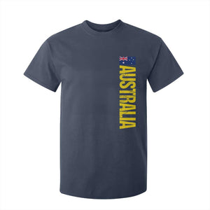 Australia Flag T Shirt For Kid Patriotic Country Pride Vertical Text Graphic