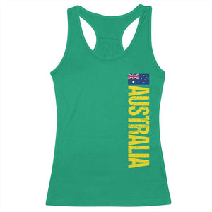 Australia Flag Racerback Tank Top Patriotic Country Pride Vertical Text Graphic
