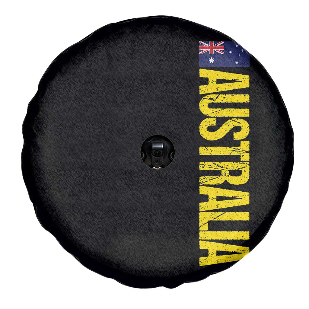 Australia Flag Spare Tire Cover Patriotic Country Pride Vertical Text Graphic
