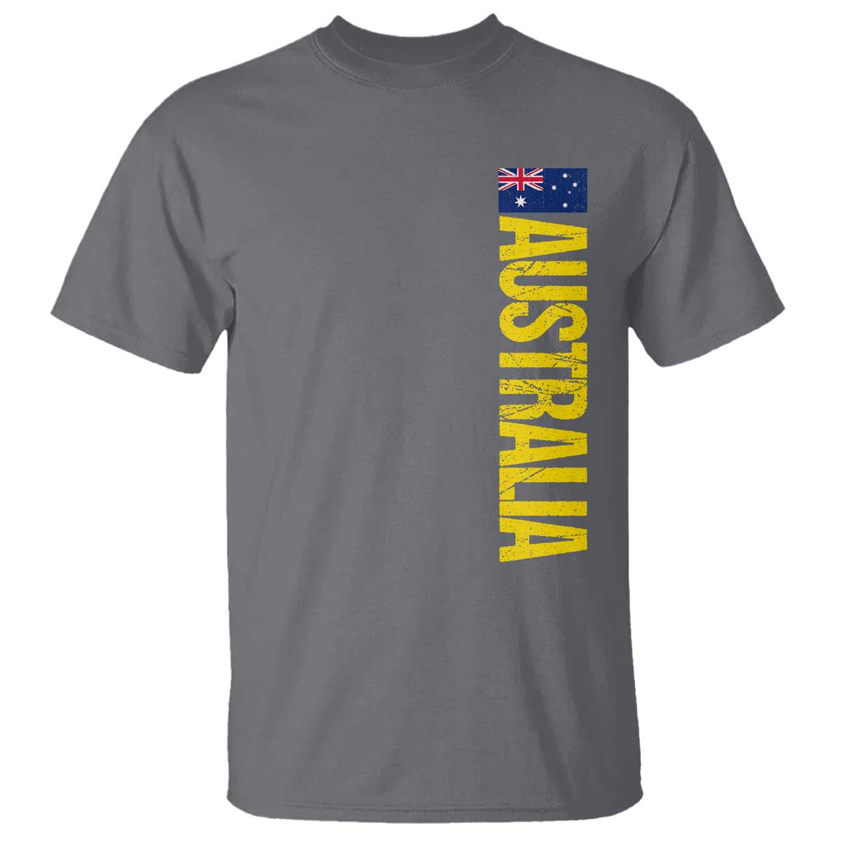 Australia Flag T Shirt Patriotic Country Pride Vertical Text Graphic