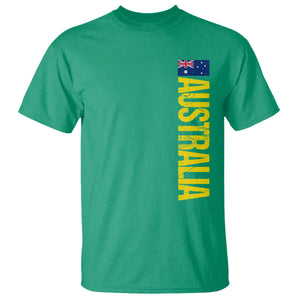 Australia Flag T Shirt Patriotic Country Pride Vertical Text Graphic