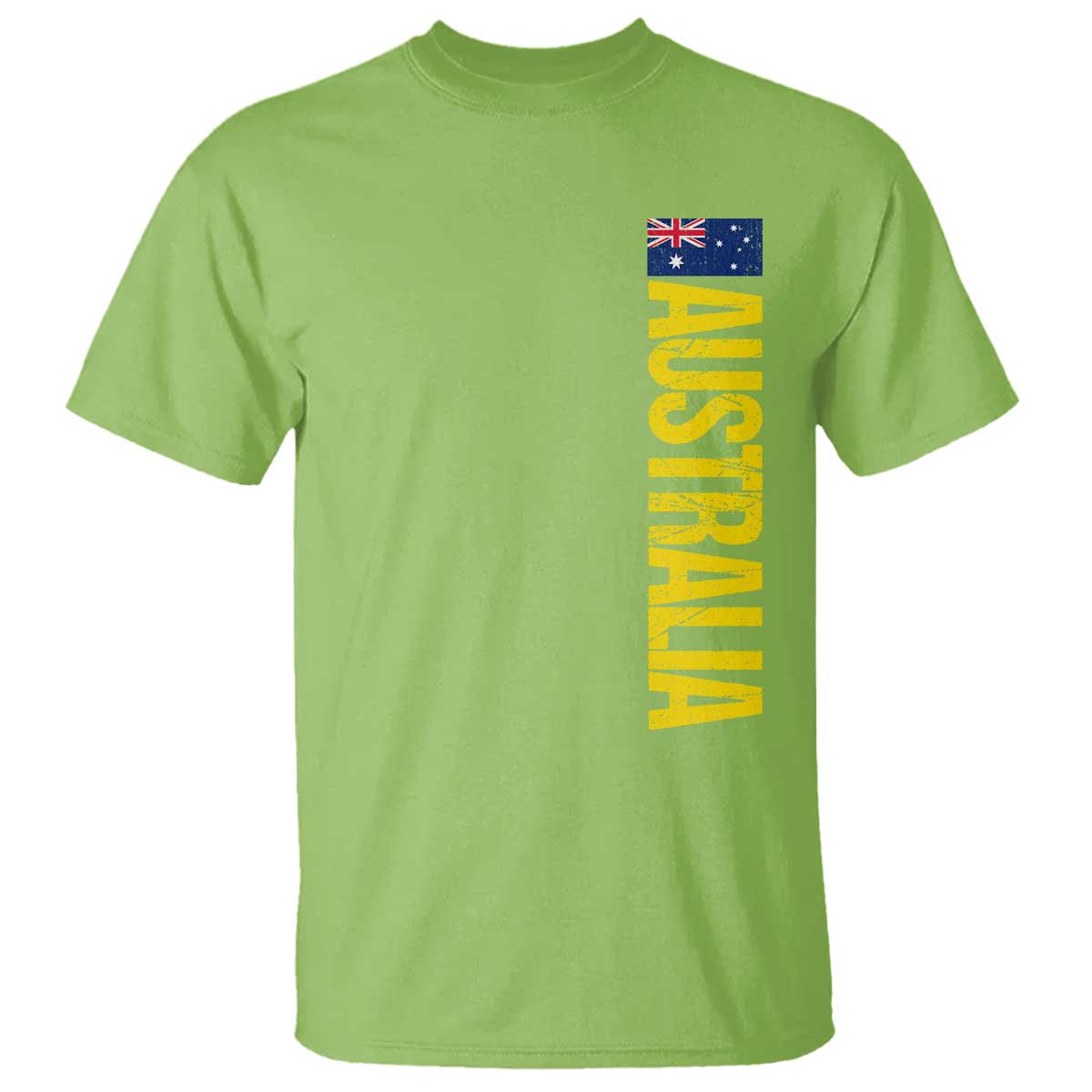 Australia Flag T Shirt Patriotic Country Pride Vertical Text Graphic