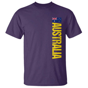 Australia Flag T Shirt Patriotic Country Pride Vertical Text Graphic