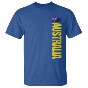 Australia Flag T Shirt Patriotic Country Pride Vertical Text Graphic
