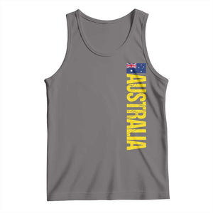 Australia Flag Tank Top Patriotic Country Pride Vertical Text Graphic
